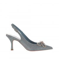Paolo mattei slingback a punta in lurex da donna