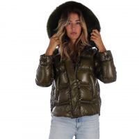 Peuterey piumino lucido takan in nylon ripstop da donna