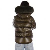 Peuterey piumino lucido takan in nylon ripstop da donna