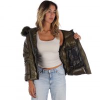 Peuterey piumino lucido takan in nylon ripstop da donna