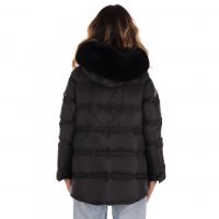 Peuterey puffer jacket takan con bordo in pelliccia da donna