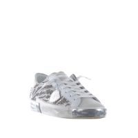 Philippe model sneaker paris x in pelle e camoscio con strass da donna