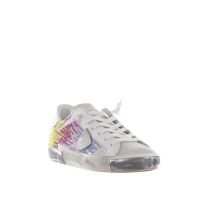 Philippe model sneaker paris x in pelle e camoscio con strass da donna