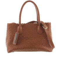 Pons quintana borsa shopping in pelle intrecciata da donna