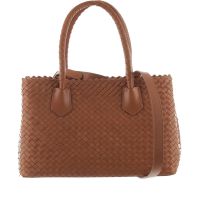 Pons quintana borsa shopping in pelle intrecciata da donna