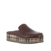 Pons quintana ciabatta platform forli in pelle intrecciata da donna