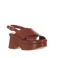 Pons quintana sandalo lille in pelle intrecciata da donna