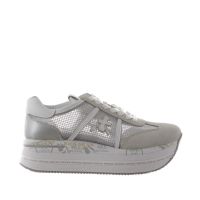 Premiata sneaker in camoscio e nylon a rete da donna
