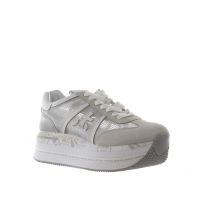 Premiata sneaker in camoscio e nylon a rete da donna