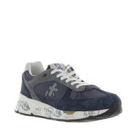 Premiata sneaker in camoscio e nylon a rete da uomo