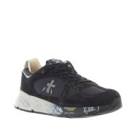 Premiata sneaker in camoscio e nylon a rete da uomo