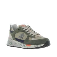 Premiata sneaker in camoscio e nylon a rete da uomo