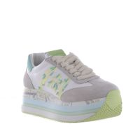 Premiata sneaker in camoscio e nylon da donna