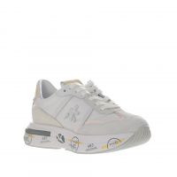 Premiata sneaker in camoscio e nylon da donna