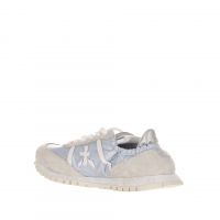 Premiata sneaker in camoscio e nylon perlato da donna