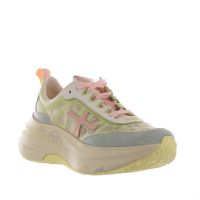 Premiata sneaker in camoscio e nylon da donna