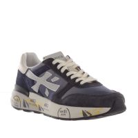 Premiata sneaker in camoscio e tessuto tecnico da uomo