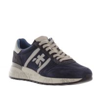 Premiata sneaker in camoscio e tessuto tecnico da uomo