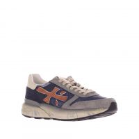 Premiata sneaker in camoscio e tessuto tecnico da uomo