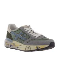 Premiata sneaker in camoscio e tessuto tecnico da uomo