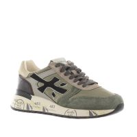 Premiata sneaker in camoscio e tessuto tecnico da uomo