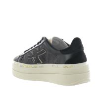 Premiata sneaker in pelle e glitter da donna