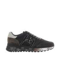 Premiata sneaker lander in camoscio e nylon délavé da uomo