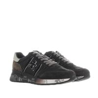 Premiata sneaker lander in camoscio e nylon délavé da uomo