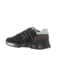 Premiata sneaker lander in camoscio e nylon délavé da uomo