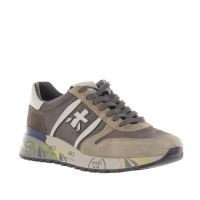 Premiata sneaker lander in camoscio e tessuto tecnico da uomo