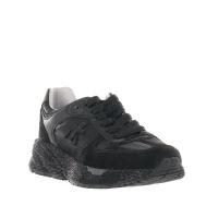Premiata sneaker mased in camoscio con strass da donna