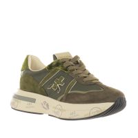 Premiata sneakers cassie in camoscio e nylon da donna
