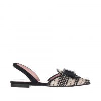 Pretty ballerinas ballerina slingback yvette in tessuto con fiocco da donna