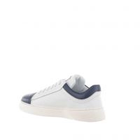 Roberto botticelli sneaker in pelle con punta e tallone a contrasto da uomo