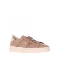 Santoni double buckle sneaker in canvas  da uomo