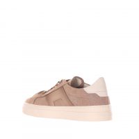Santoni double buckle sneaker in canvas  da uomo