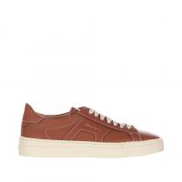 Santoni double buckle sneaker in pelle da uomo