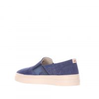 Santoni slip on in canvas da uomo