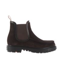 Santoni stivaletto chelsea in camoscio da uomo