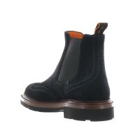 Santoni stivaletto in camoscio brogue da uomo