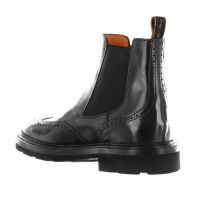 Santoni stivaletto in pelle brogue da uomo