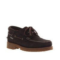 Sebago mocassino allacciato acacia in suede waxed da uomo
