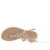 Soleae n pelle con accessorio strass  da donna