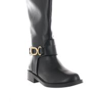 Solo soprani stivale in pelle con accessorio decorativo da donna