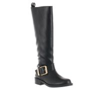 Solo soprani stivale in pelle con cinturino decorativo da donna