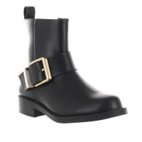 Solo soprani stivaletto in pelle con cinturino decorativo da donna