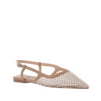 Steve madden ballerina slingshot in tessuto a rete con strass da donna