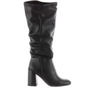 Steve madden stivale in pelle con tacco e gambale morbido da donna