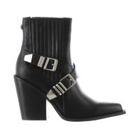 Steve madden stivaletto in pelle con cinturini da donna