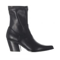 Steve madden stivaletto in pelle con tacco largo da donna